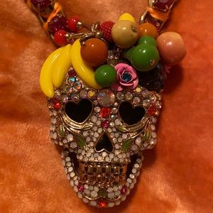 Betsey Johnson Sugar Skull Necklace